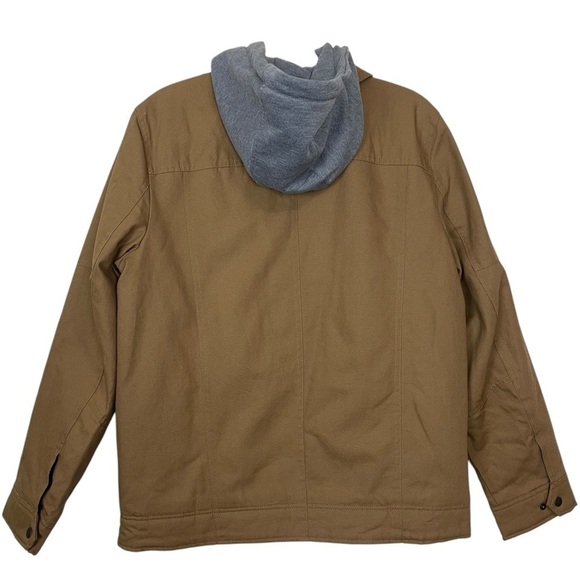 Levi's Military Mens Sherpa Lined Hooded Midweight Work Jacket Size Small Brown - Picture 4 of 11